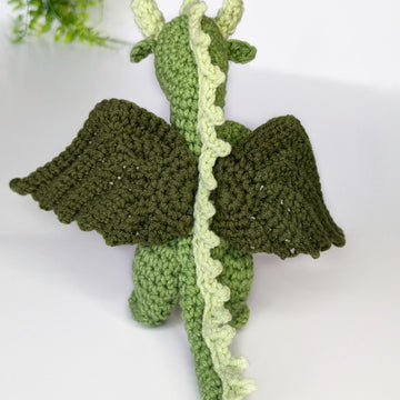 Basil the Dragon crochet pattern, amigurumi dragon pattern