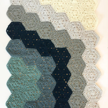 Chunky Hexi Baby Blanket