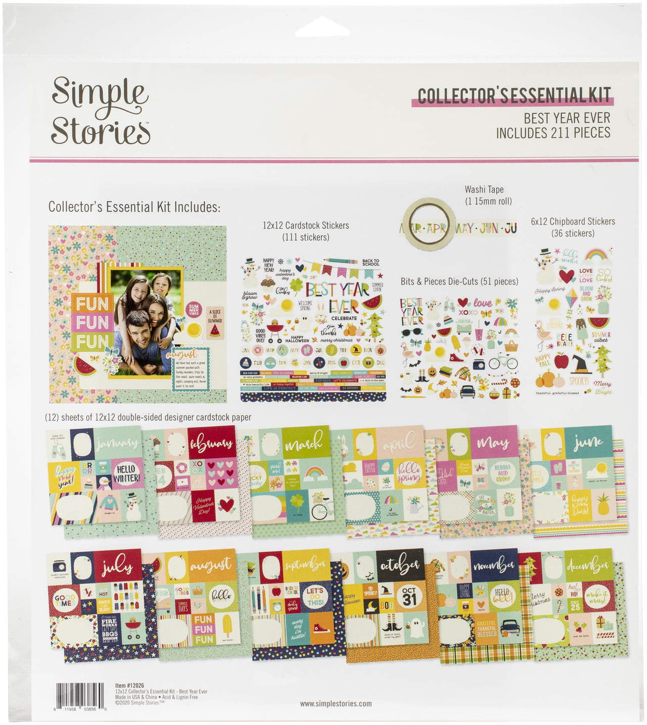Simple Stories Collector's Essential Kit 12"X12" - Best Year Ever