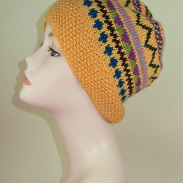 Simple Fairisle Slouch Hat