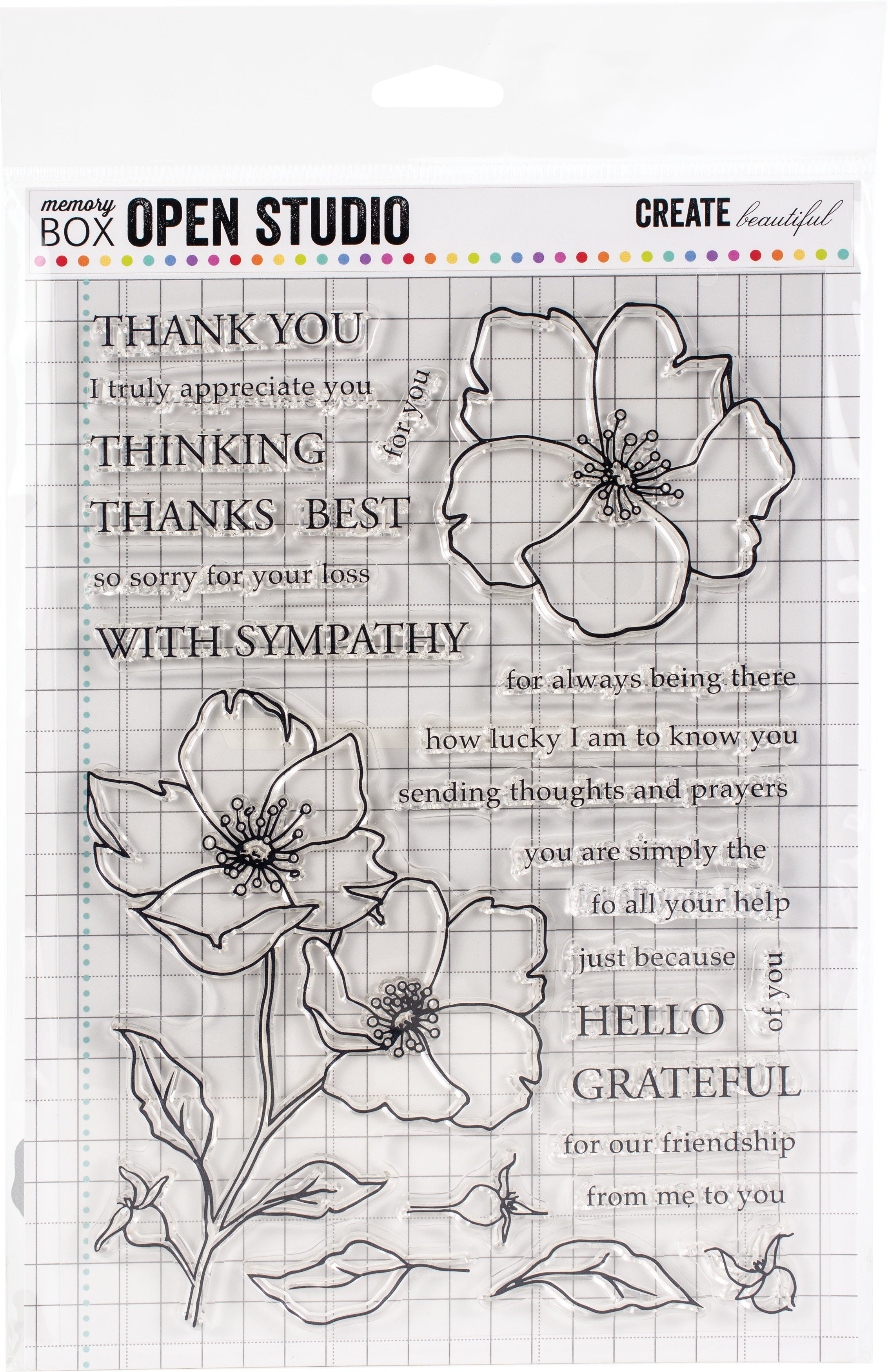 Memory Box Stamp & Die Set - Wild Rose Stem