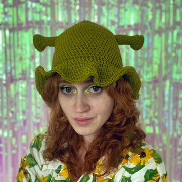 Easy crochet Shrek hat