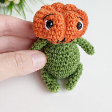 Crochet pumpkin man pattern, amigurumi doll halloween decor, easy crochet pattern