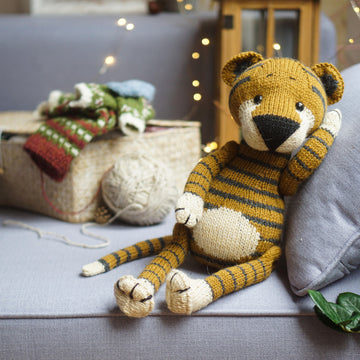Knitting Pattern - Large Tiger toy