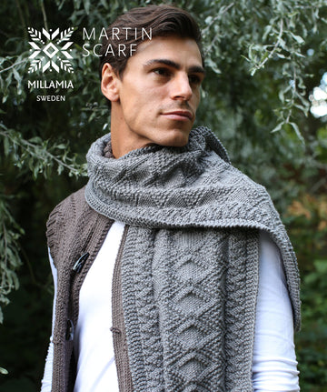 Martin Scarf - Knitting Pattern in MillaMia Naturally Soft Aran
