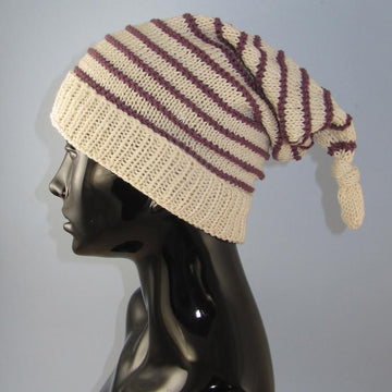 Stripe Topknot Pixie Hat