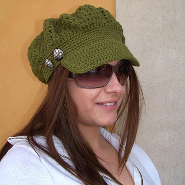 Newsboy Hat, Crochet Newsboy Cap