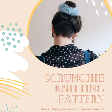 Scrap yarn scrunchie
