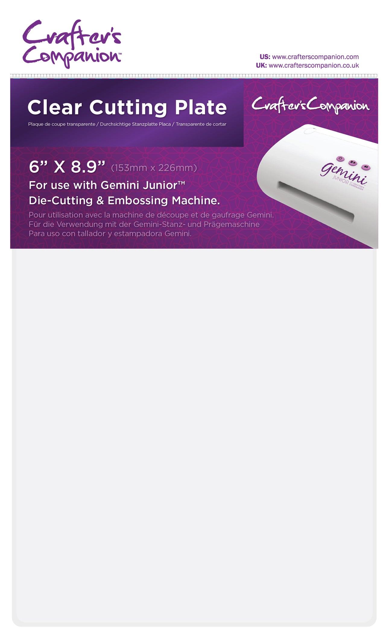 Gemini Junior Accessories - Clear Cutting Plate