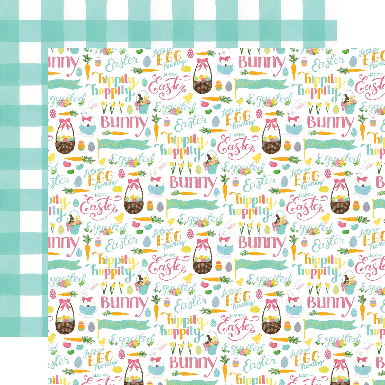 Echo Park Paper I Love Easter Double-Sided Cardstock 12"X12" 25/Pkg - Easter Basket