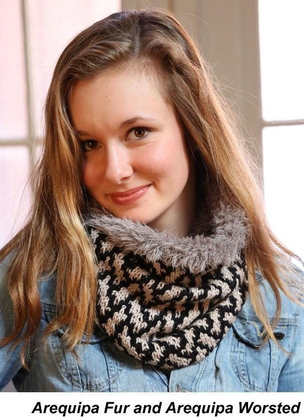 Slipt Stitch Cowl in Plymouth Yarn Arequipa Worsted & Boucle - 104 - Downloadable PDF