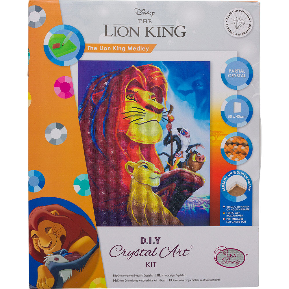 Crystal Art The Lion King Medley, 40x50cm Diamond Painting Kit