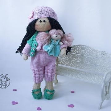 Jessica doll knitted flat