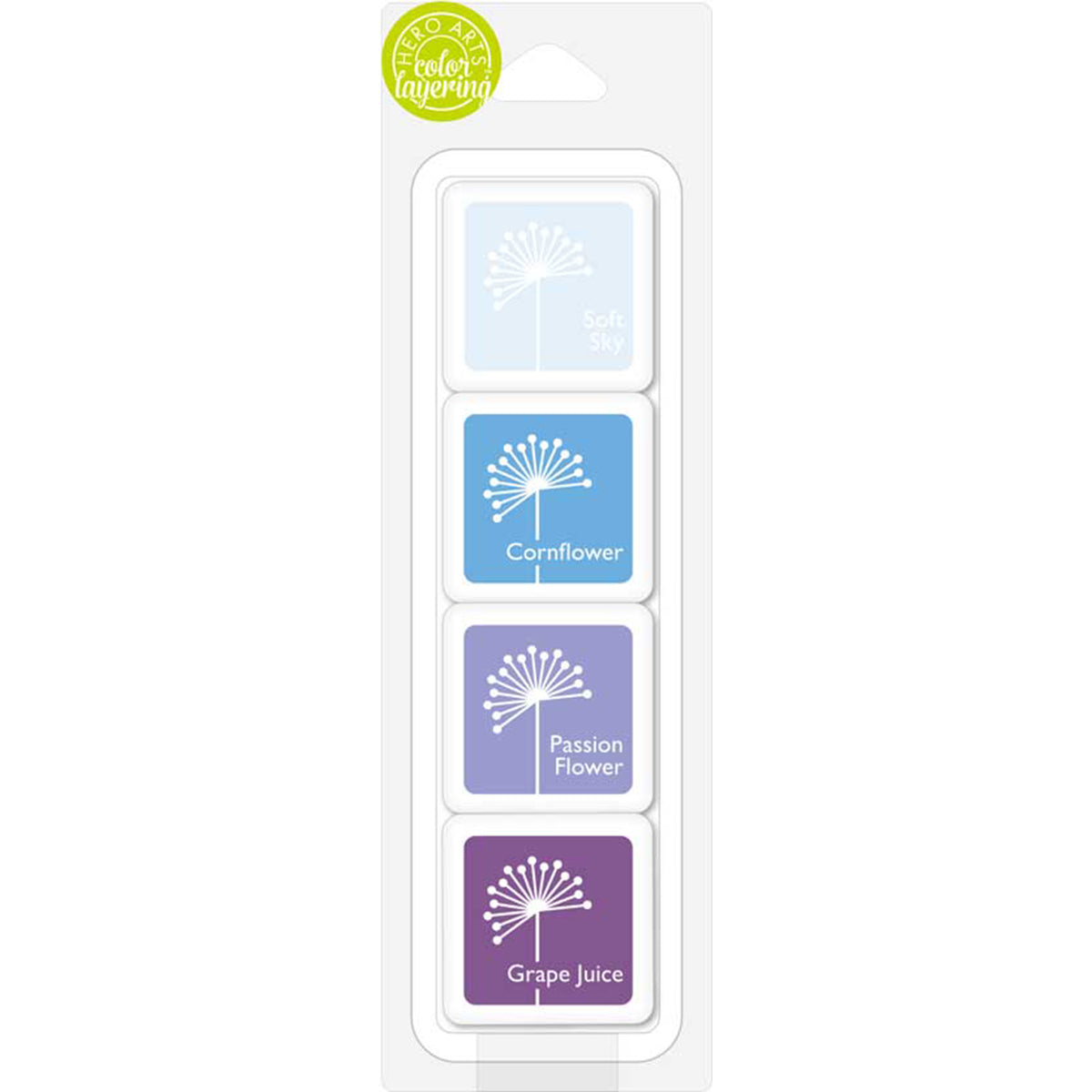 Hero Arts Layering Ink Cubes 4/Pkg - Hydrangea