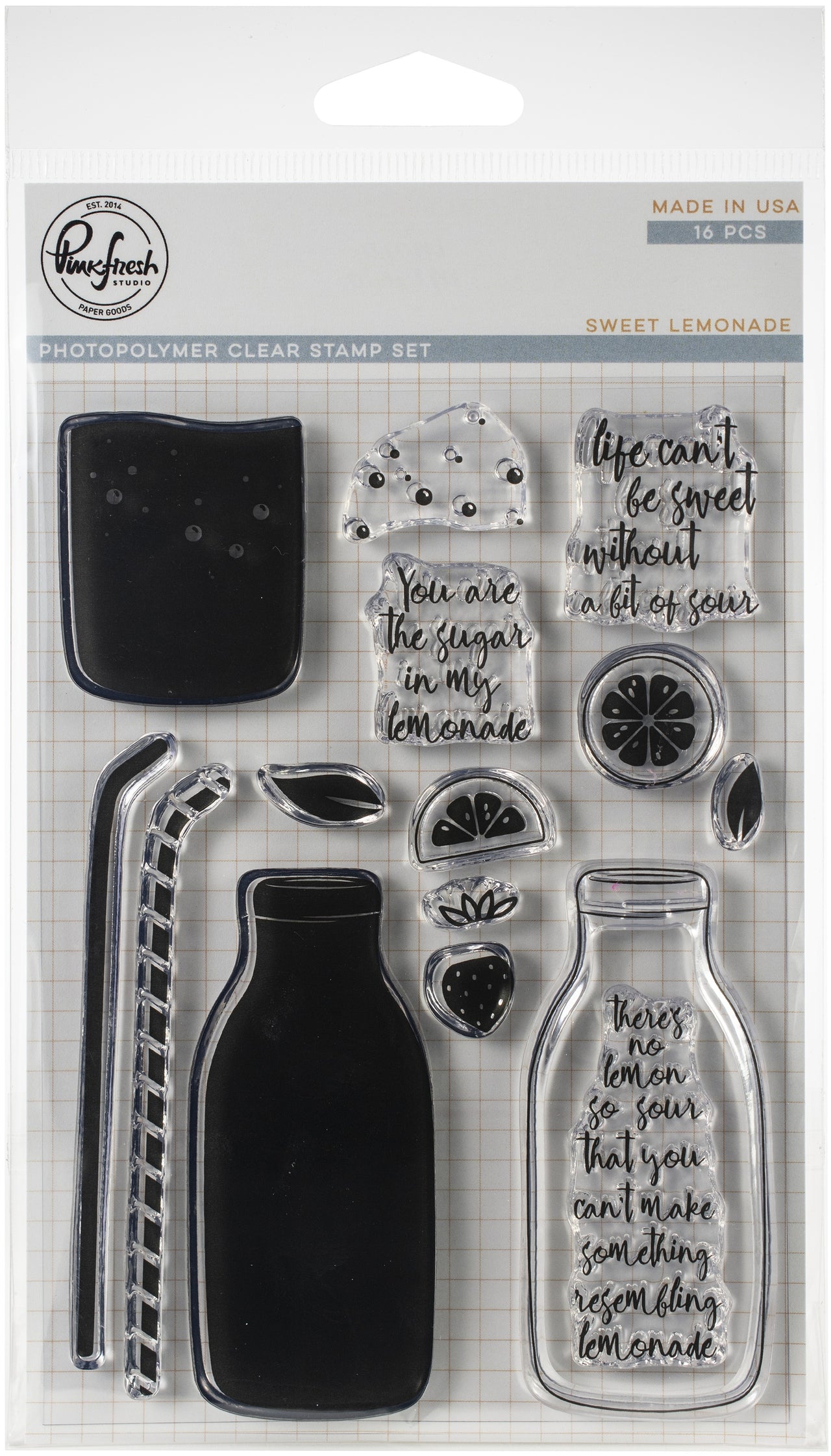 Pinkfresh Studio Clear Stamp Set 4"X6" - Sweet Lemonade
