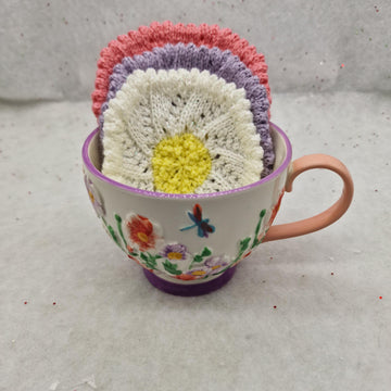 PDF Pretty Daisy Coaster Set Knitting Patterns