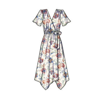 Simplicity Misses' Midi Wrap Dress S9639 - Sewing Pattern