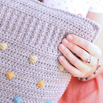 Colored bobbles pillow