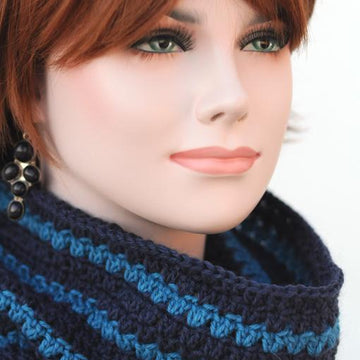 Ingeborg chevron striped cowl scarf