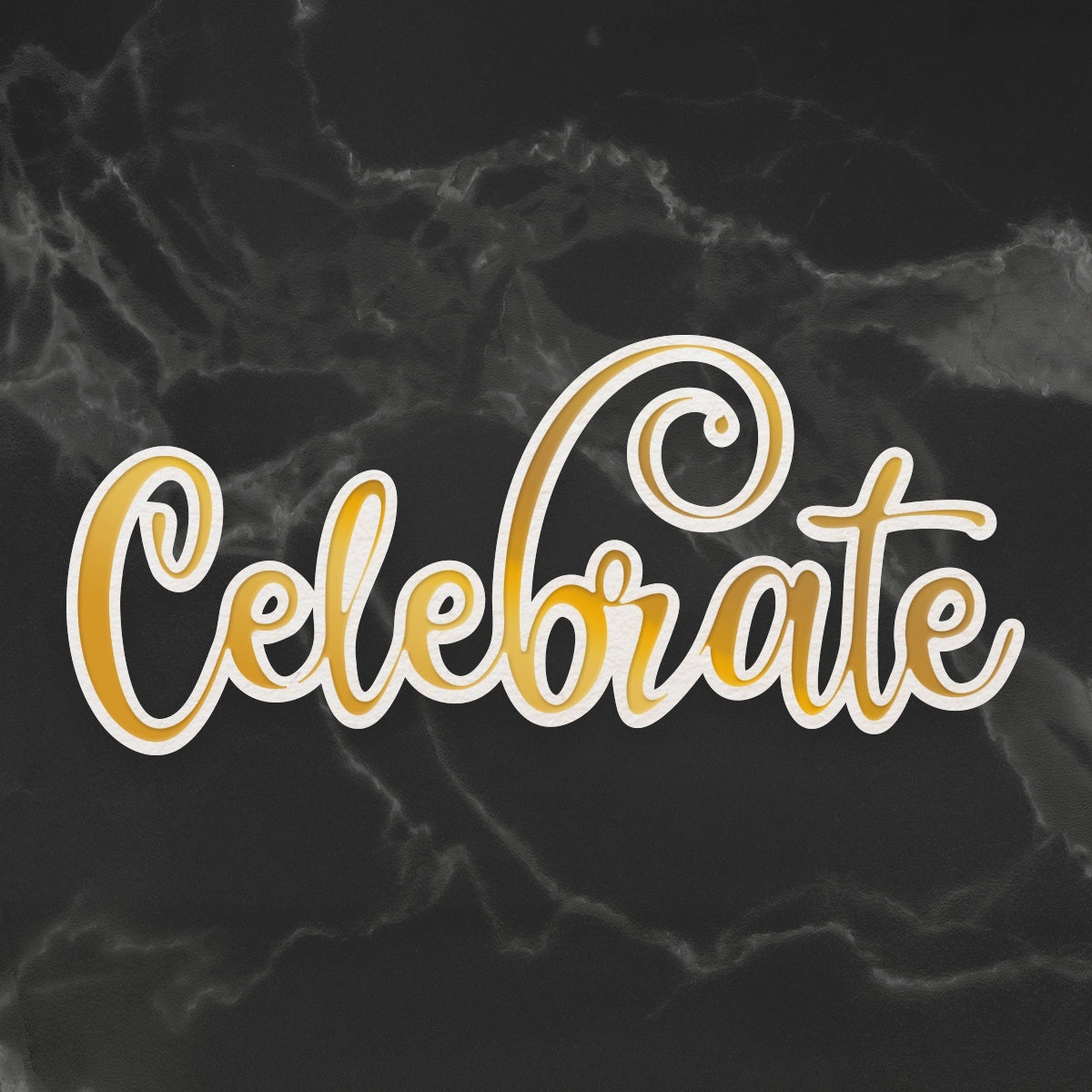 Artdeco Creations Delightful Sentiments Cut, Foil & Emboss Dies - Celebrate 4.4"X1.9"