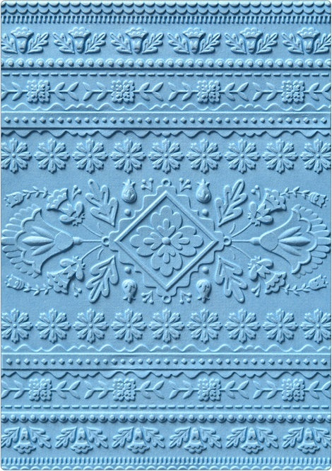 Sizzix 3D Textured Impressions Embossing Folder - Folk Art Pattern