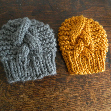 Super Chunky Cable Garter Stitch Hat
