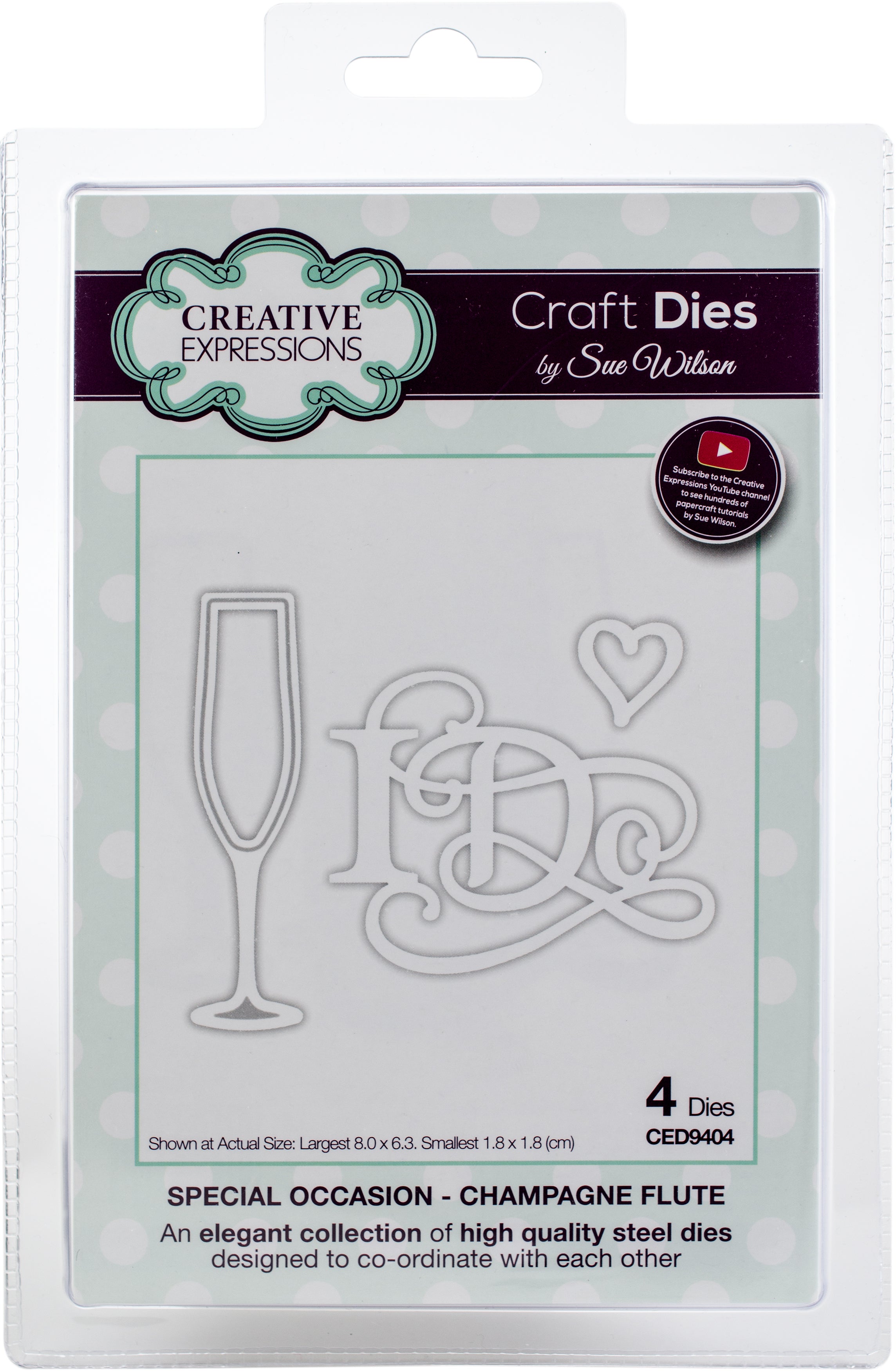 Creative Expressions Craft Dies By Sue Wilson - Special Occasions Champagne Flute