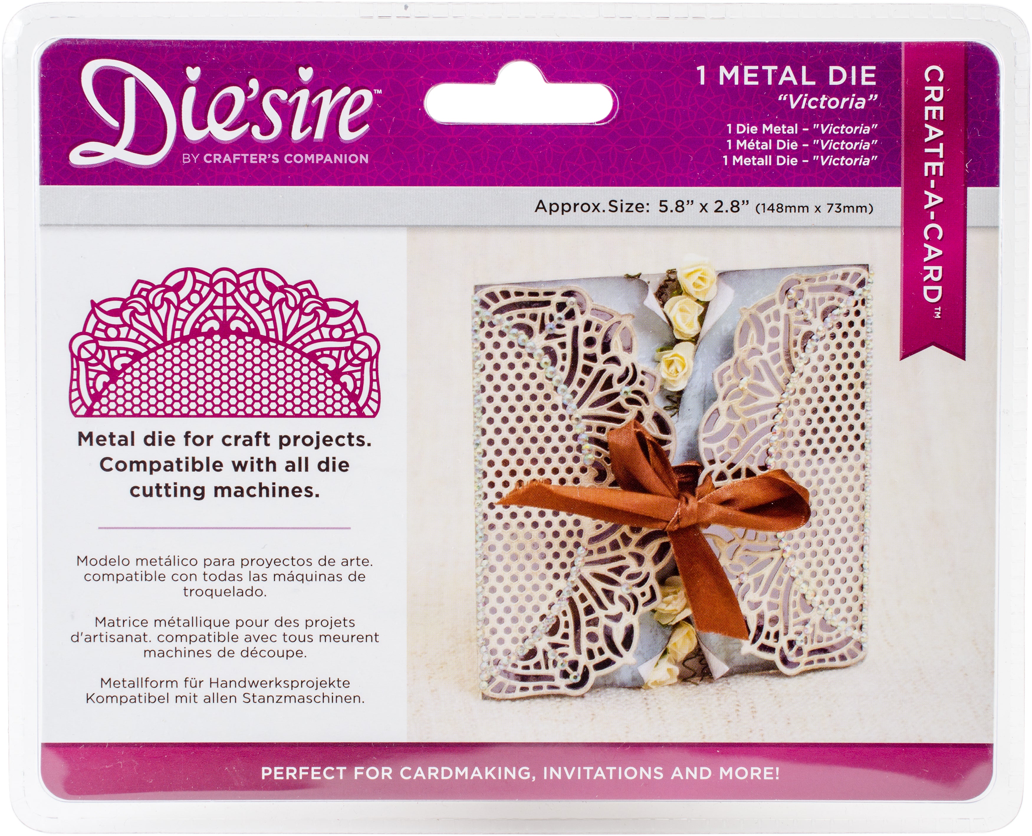 Crafter's Companion Die'sire Create-A-Card Wrap Die - Victoria