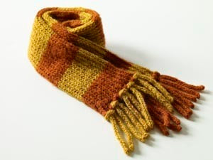 Child's Striped Scarf in Lion Brand Jiffy - 70047