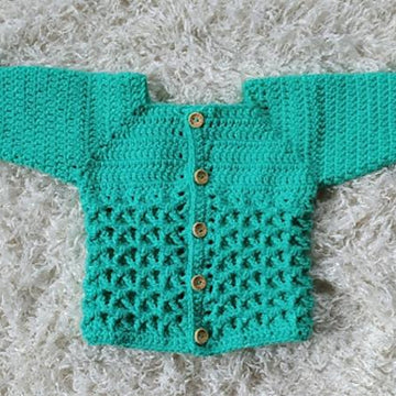 Crochet Textured Baby Cardigan