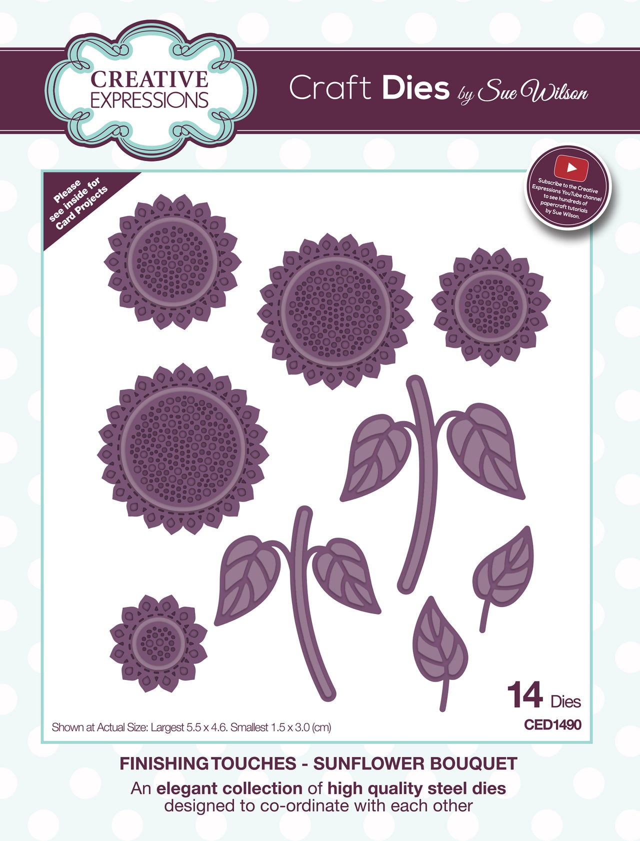 Creative Expressions Craft Dies By Sue Wilson - Finishing Touches-Sunflower Bouquet