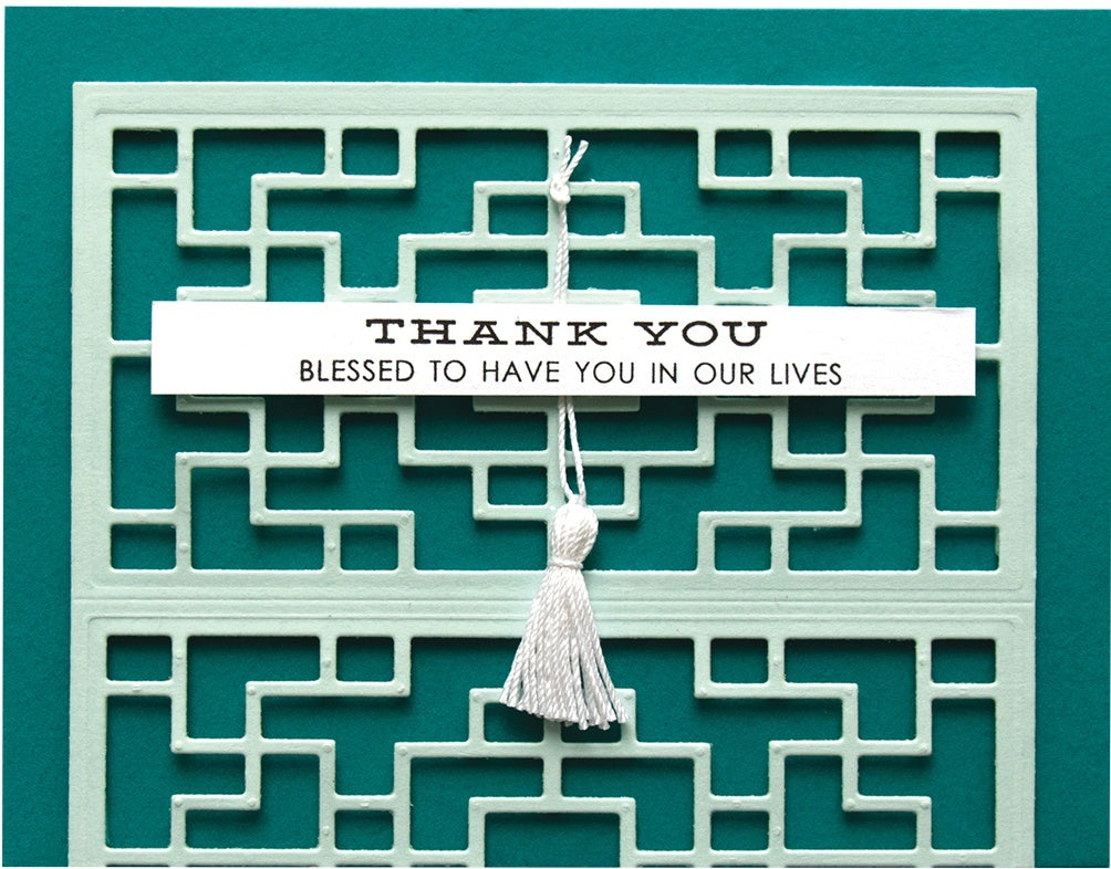 Spellbinders Shapeabilities Dies By Lene Lok - Chinese Traditional Fence 2.4" To 5.1"