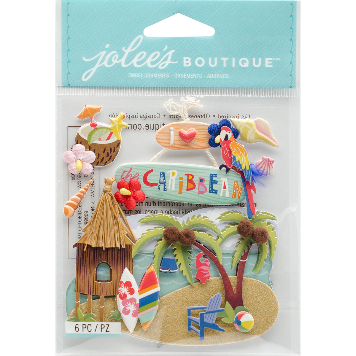 Jolee's Boutique Dimensional Stickers - Caribbean