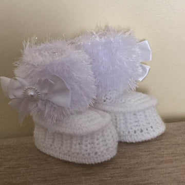 "Snow Boots" Funky Fur Tops 0-3mths and 3-6mths