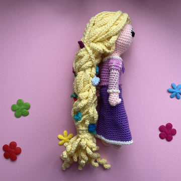 Rapunzel amigurumi doll