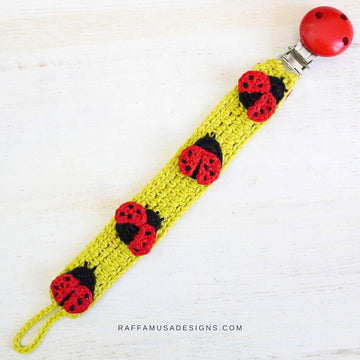 Ladybug & Daisy Pacifier Clip