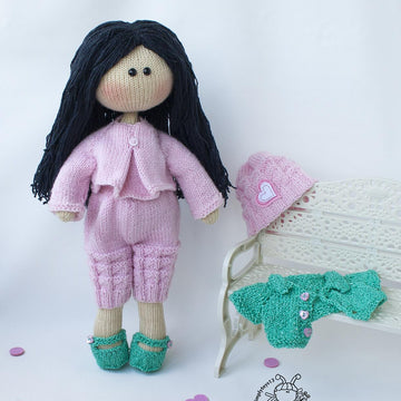 Jessica doll knitted flat