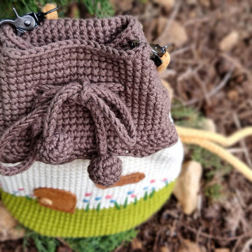 Fairy house crossbody bucket bag crochet pattern T17