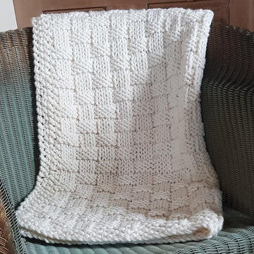Chunky Basket Stitch Baby Blanket