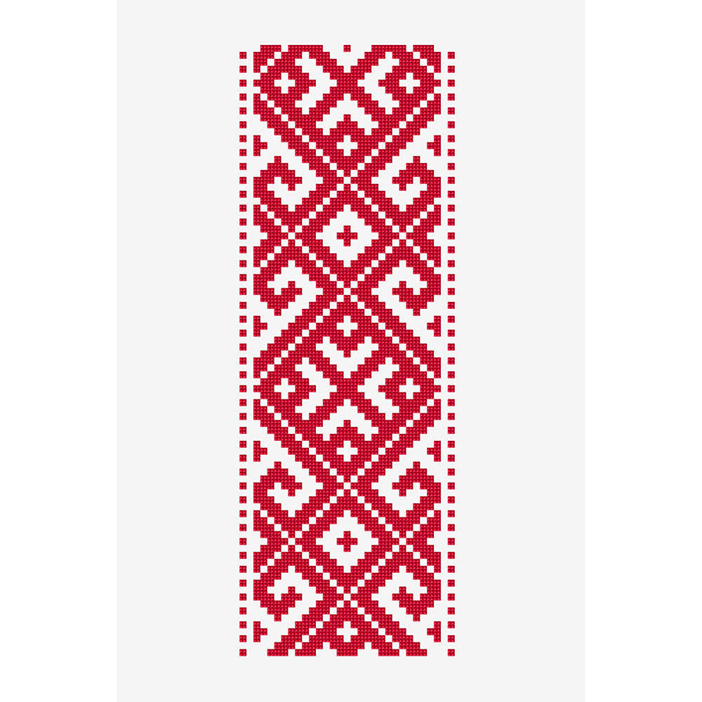 Geometric Romanian Banner in DMC - PAT0701 - Downloadable PDF