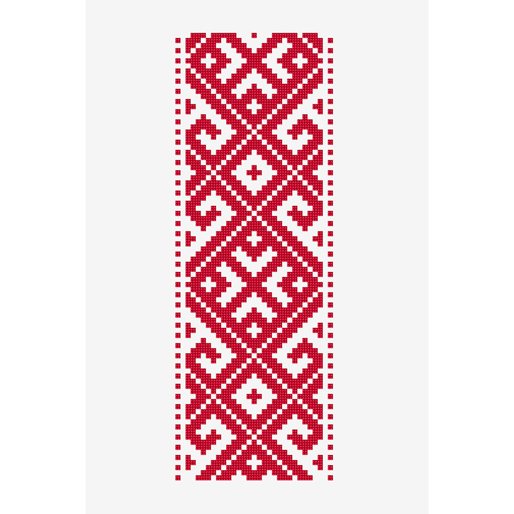 Geometric Romanian Banner in DMC - PAT0701 - Downloadable PDF