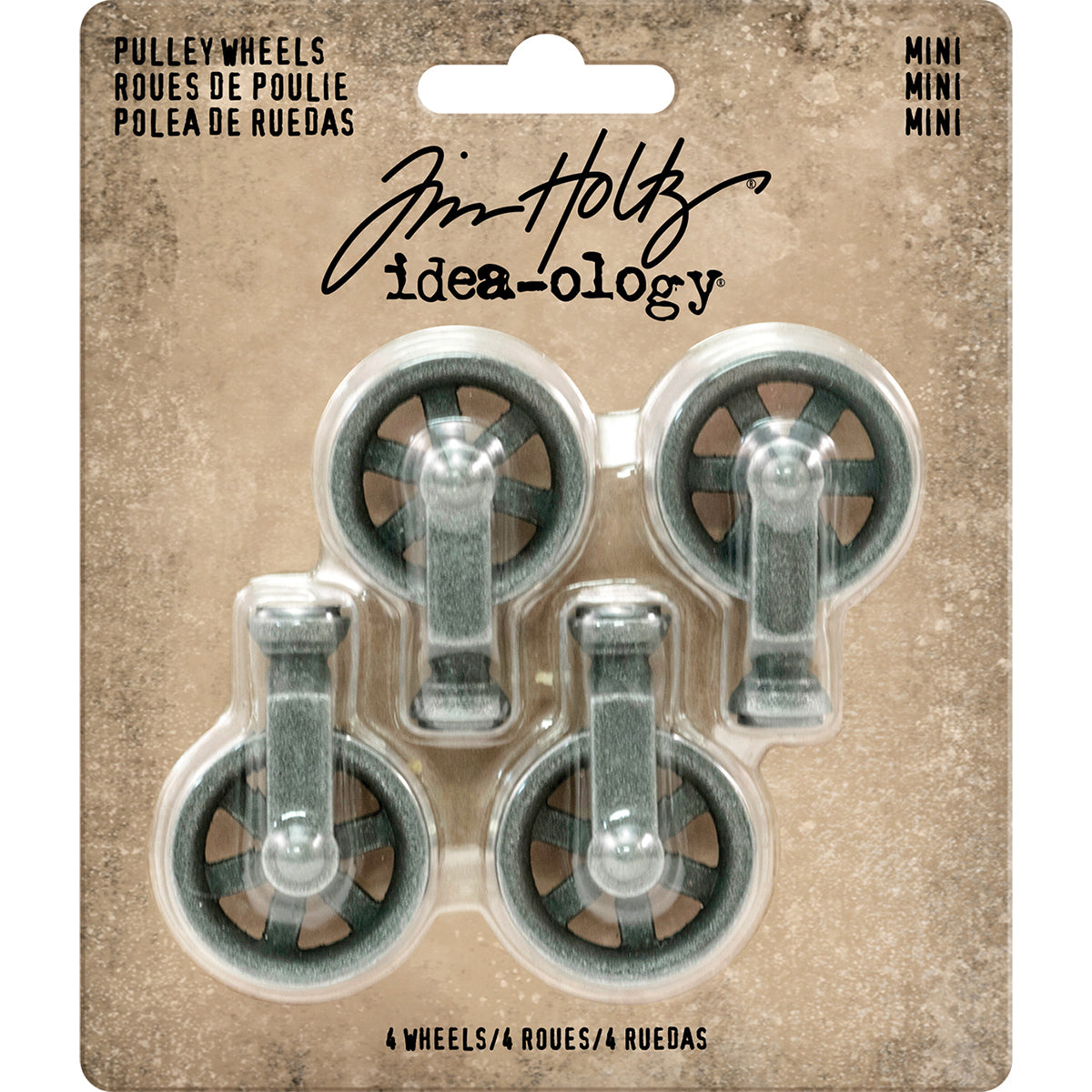 Advantus Idea-Ology Metal Mini Pulley Wheels 4/Pkg - 345375