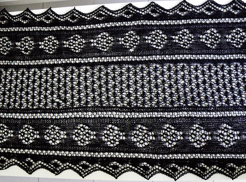 Rectangle lace shawl "Lenja"