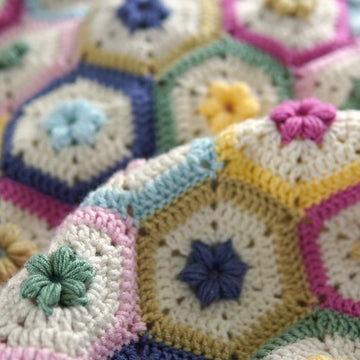 Daisy Puffs Blanket