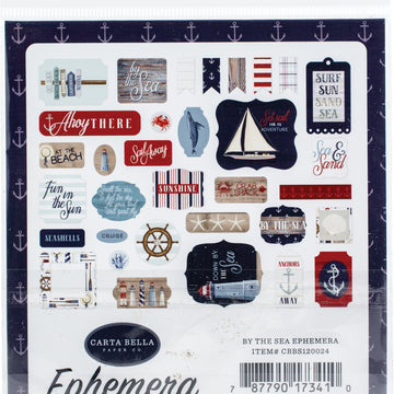 Echo Park Paper Carta Bella Cardstock Ephemera 33/Pkg - Icons, By The Sea