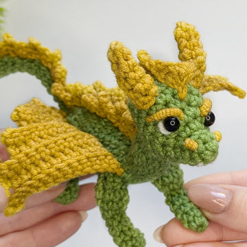 Dante the Dragon crochet pattern, amigurumi dragon pattern