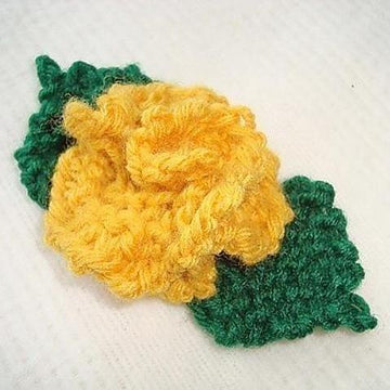 085, KNITTED ROSE APPLIQUE