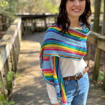 Rhoslyn Rainbow Shawl