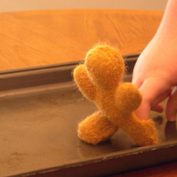 Knitted/Felted Gingerbread Man