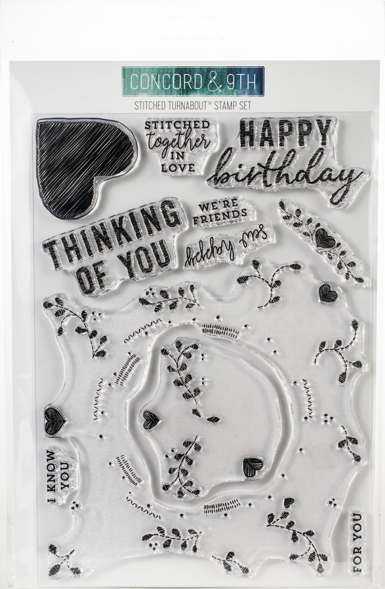 Concord & 9th Clear Stamps 6"X8" - Stitched Turnabout
